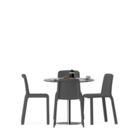 conjunto de mesa isométrica render 3d frontal png