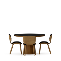 conjunto de mesa isométrica render 3d frontal png