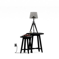 conjunto de mesa isométrica render 3d frontal png