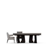 conjunto de mesa isométrica render 3d frontal png