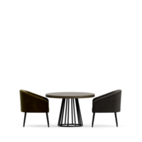 conjunto de mesa isométrica render 3d frontal png