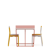 Isometric Table set front 3D render png