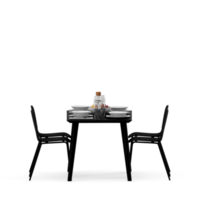 conjunto de mesa isométrica render 3d frontal png