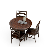Isometric Table set Perspective 3D render png