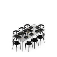 Isometric Table set Perspective 3D render png