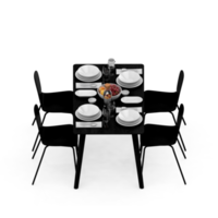 conjunto de mesa isométrica perspectiva 3d render png