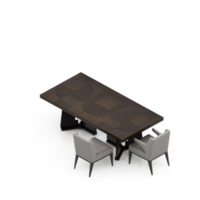 Isometric Table set Perspective 3D render png