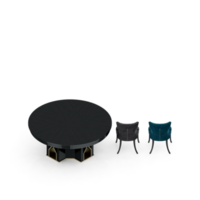 Isometric Table set Perspective 3D render png