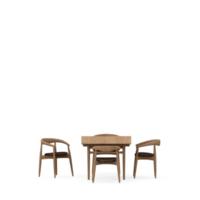 Isometric Table set front 3D render png