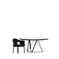 Isometric Table set front 3D render png