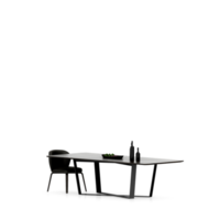 conjunto de mesa isométrica render 3d frontal png