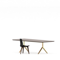 conjunto de mesa isométrica render 3d frontal png