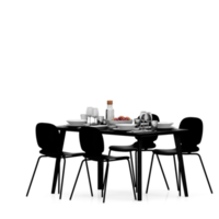 Isometric Table set front 3D render png