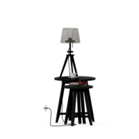 conjunto de mesa isométrica render 3d frontal png