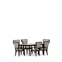 conjunto de mesa isométrica render 3d frontal png