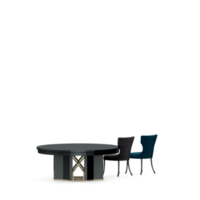 conjunto de mesa isométrica render 3d frontal png