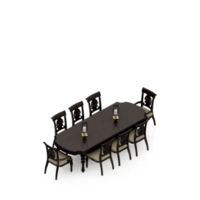 conjunto de mesa isométrica perspectiva 3d render png