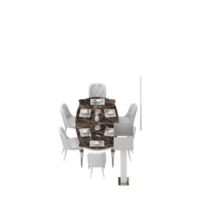 conjunto de mesa isométrica perspectiva 3d render png