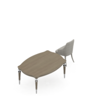 isometrische tabellensatzperspektive 3d-rendering png