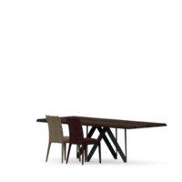 Isometric Table set front 3D render png