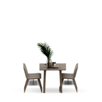 table isométrique set rendu 3d avant png