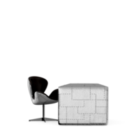 renderização 3d de perspectiva de conjunto de mesa isométrica png