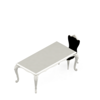 Isometric Table set Perspective 3D render png