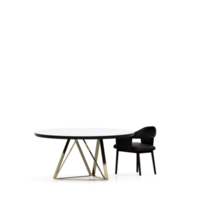 Isometric Table set front 3D render png