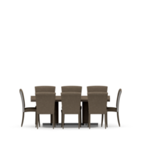 Isometric Table set front 3D render png