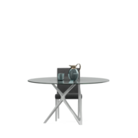 Isometric Table set front 3D render png