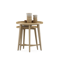 Isometric Table set front 3D render png