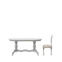 conjunto de mesa isométrica render 3d frontal png