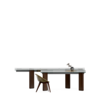 conjunto de mesa isométrica render 3d frontal png