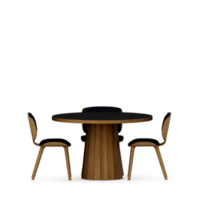 conjunto de mesa isométrica render 3d frontal png