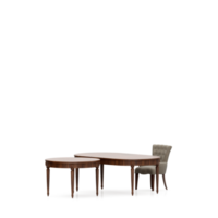 Isometric Table set front 3D render png