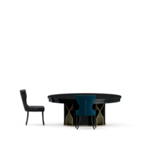 Isometric Table set front 3D render png