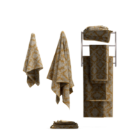 Isometric towels 3D isolated render png