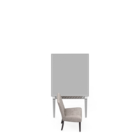 renderização 3d de perspectiva de conjunto de mesa isométrica png