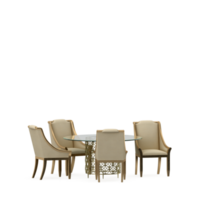 conjunto de mesa isométrica render 3d frontal png