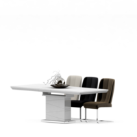 conjunto de mesa isométrica render 3d frontal png