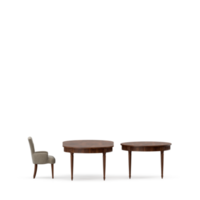 conjunto de mesa isométrica render 3d frontal png