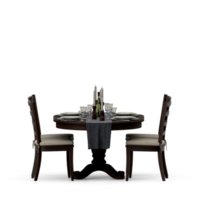 conjunto de mesa isométrica render 3d frontal png