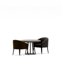 conjunto de mesa isométrica render 3d frontal png