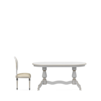 conjunto de mesa isométrica render 3d frontal png