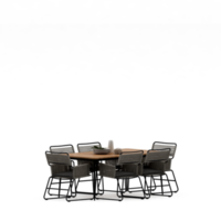 conjunto de mesa isométrica render 3d frontal png