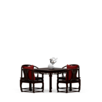 conjunto de mesa isométrica render 3d frontal png