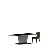 Isometric Table set front 3D render png