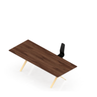 conjunto de mesa isométrica perspectiva 3d render png