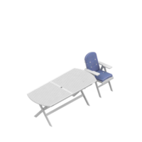 renderização 3d de perspectiva de conjunto de mesa isométrica png