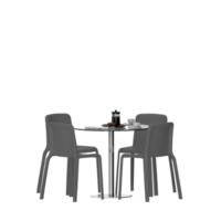 conjunto de mesa isométrica render 3d frontal png